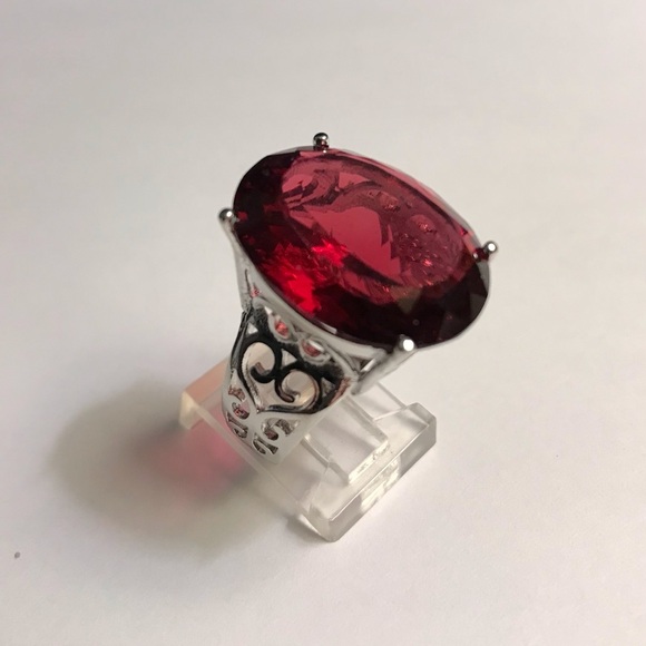 Garnet 925 Sterling Silver Ring - Picture 2 of 2